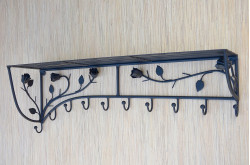 Wieszak z półką - RÓŻA długość 90cm