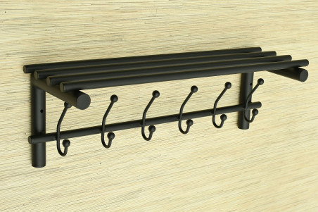 Wieszak z półką - ALBA długość 60cm