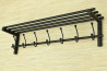 Wieszak z półką - ALBA długość 80 cm