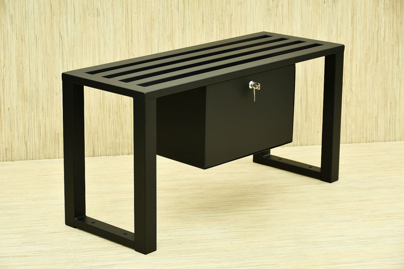 Ławka na cmentarz ,, KOLESO Z SCHOWKIEM ,, od 50 cm - 160cm