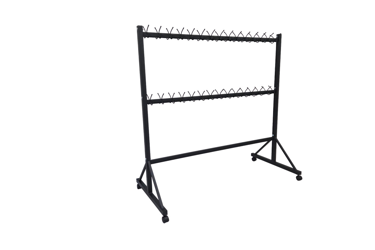 Wieszak do szatni na 4 kółkach - BIKON długość 160 cm wysokość 160 cm