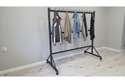 Wieszak do szatni na 4 kółkach - BIKON długość 160 cm wysokość 160 cm