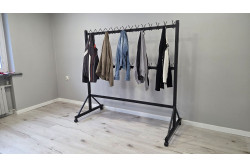 Wieszak do szatni na 4 kółkach - BIKON długość 160 cm wysokość 160 cm