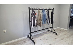 Wieszak do szatni na 4 kółkach - BIKON długość 160 cm wysokość 160 cm