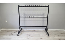 Wieszak do szatni na 4 kółkach - BIKON długość 160 cm wysokość 160 cm