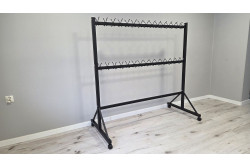 Wieszak do szatni na 4 kółkach - BIKON długość 160 cm wysokość 160 cm