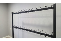 Wieszak do szatni na 4 kółkach - BIKON długość 160 cm wysokość 160 cm