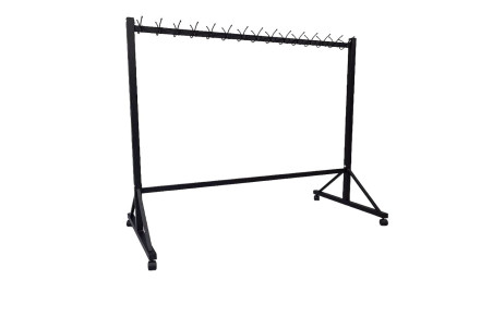 Wieszak do szatni na 4 kółkach - FABIOS długość 160 cm wysokość 160 cm