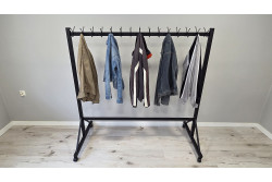 Wieszak do szatni na 4 kółkach - FABIOS długość 160 cm wysokość 160 cm