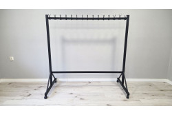 Wieszak do szatni na 4 kółkach - FABIOS długość 160 cm wysokość 160 cm