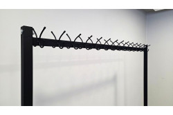 Wieszak do szatni na 4 kółkach - FABIOS długość 160 cm wysokość 160 cm