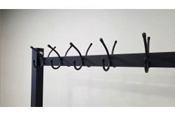 Wieszak do szatni na 4 kółkach - FABIOS długość 160 cm wysokość 160 cm